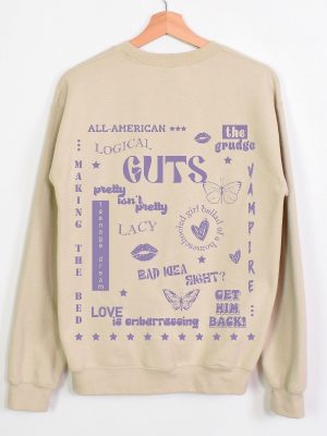 Olivia Rodrigo Guts Sweatshirt Guts World Tour Sweatshirt Guts Hoodie Olivia Rodrigo Hoodie Guts Tracklist Olivia Rodrigo Concert Gift Unique revetee 5