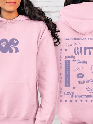 Olivia Rodrigo Guts Sweatshirt Guts World Tour Sweatshirt Guts Hoodie Olivia Rodrigo Hoodie Guts Tracklist Olivia Rodrigo Concert Gift Unique revetee 6