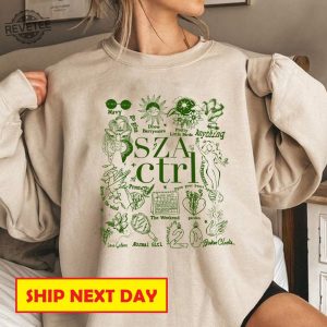 Retro Sza Sweatshirt Sza Ctrl Shirt Sza Merch Sza Sos Tour Shirt 2023 Sza Favorite Songs Shirt Gift For Sza Fans Music Lovers Unique revetee 3