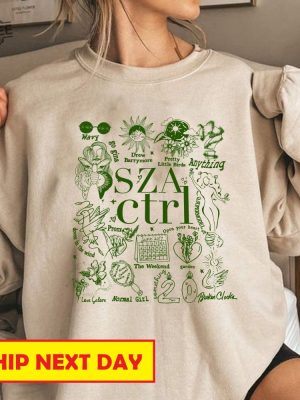 Retro Sza Sweatshirt Sza Ctrl Shirt Sza Merch Sza Sos Tour Shirt 2023 Sza Favorite Songs Shirt Gift For Sza Fans Music Lovers Unique revetee 3