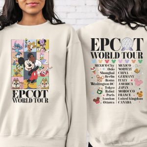 Disney Epcot World Tour Shirt Vintage Dinsey Vacation Shirt Disney Family Matching Shirt Epcot Shirt Disney Trip Shirt Disney Shirt Unique revetee 2