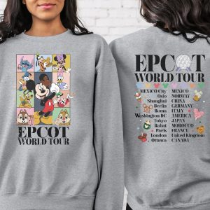 Disney Epcot World Tour Shirt Vintage Dinsey Vacation Shirt Disney Family Matching Shirt Epcot Shirt Disney Trip Shirt Disney Shirt Unique revetee 4