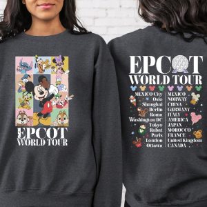 Disney Epcot World Tour Shirt Vintage Dinsey Vacation Shirt Disney Family Matching Shirt Epcot Shirt Disney Trip Shirt Disney Shirt Unique revetee 5