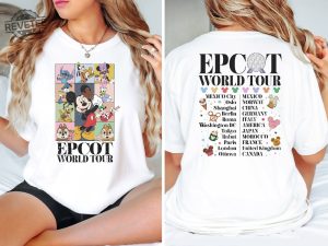 Disney Epcot World Tour Shirt Vintage Dinsey Vacation Shirt Disney Family Matching Shirt Epcot Shirt Disney Trip Shirt Disney Shirt Unique revetee 7