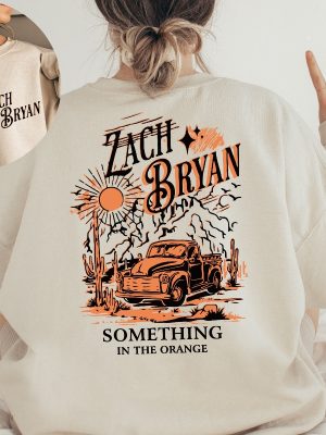 Zach Bryan Something In The Orange Front And Back Sweatshirt Vintage Zach Bryan Fan Gift Country Music Hoodie American Heartbreak Sweatshirt Unique revetee 2