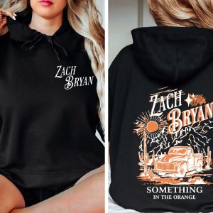 Zach Bryan Something In The Orange Front And Back Sweatshirt Vintage Zach Bryan Fan Gift Country Music Hoodie American Heartbreak Sweatshirt Unique revetee 3