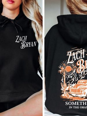 Zach Bryan Something In The Orange Front And Back Sweatshirt Vintage Zach Bryan Fan Gift Country Music Hoodie American Heartbreak Sweatshirt Unique revetee 3