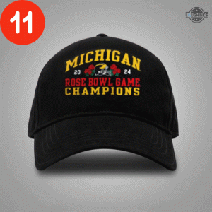 michigan rose bowl champs hat michigan wolverines football classic embroidered baseball cap 2024 game day university of michigan go blue dad hats 11