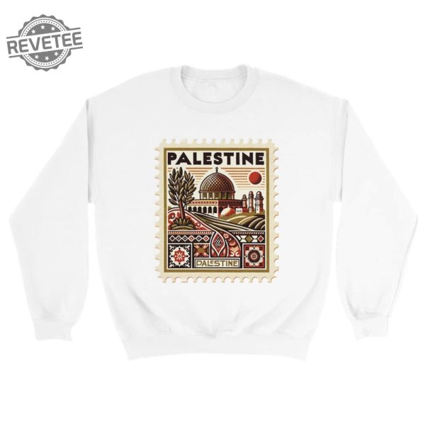 Vintage Palestine Stamp Sweatshirt Unisex Cultural Heritage Wear Palestine Sweatshirt Palestine Watermelon Sweatshirt Unique revetee 2