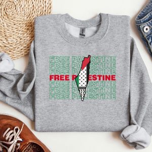 Free Palestine Gaza Sweatshirt Palestine Hoodie Activist Sweat Human Rights Sweater Palestine Sweatshirt Palestine Watermelon Sweatshirt Unique revetee 2