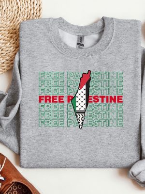 Free Palestine Gaza Sweatshirt Palestine Hoodie Activist Sweat Human Rights Sweater Palestine Sweatshirt Palestine Watermelon Sweatshirt Unique revetee 2