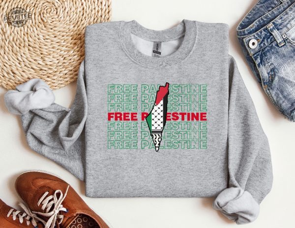 Free Palestine Gaza Sweatshirt Palestine Hoodie Activist Sweat Human Rights Sweater Palestine Sweatshirt Palestine Watermelon Sweatshirt Unique revetee 2