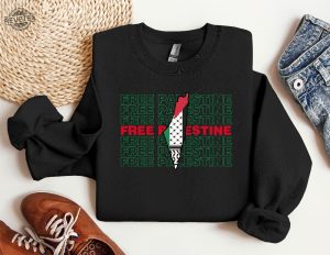 Free Palestine Gaza Sweatshirt Palestine Hoodie Activist Sweat Human Rights Sweater Palestine Sweatshirt Palestine Watermelon Sweatshirt Unique revetee 3