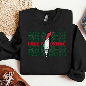 Free Palestine Gaza Sweatshirt Palestine Hoodie Activist Sweat Human Rights Sweater Palestine Sweatshirt Palestine Watermelon Sweatshirt Unique revetee 3