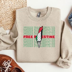 Free Palestine Gaza Sweatshirt Palestine Hoodie Activist Sweat Human Rights Sweater Palestine Sweatshirt Palestine Watermelon Sweatshirt Unique revetee 4