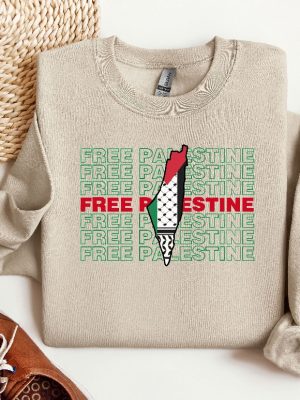 Free Palestine Gaza Sweatshirt Palestine Hoodie Activist Sweat Human Rights Sweater Palestine Sweatshirt Palestine Watermelon Sweatshirt Unique revetee 4