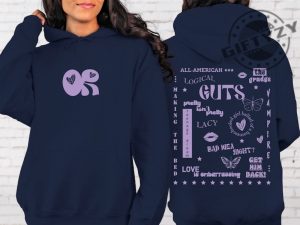 Olivia Rodrigo Guts Shirt Guts World Tour Sweatshirt Guts Hoodie Olivia Rodrigo Tshirt Guts Tracklist Olivia Rodrigo Concert Gift giftyzy 3