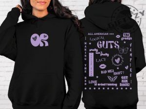 Olivia Rodrigo Guts Shirt Guts World Tour Sweatshirt Guts Hoodie Olivia Rodrigo Tshirt Guts Tracklist Olivia Rodrigo Concert Gift giftyzy 4