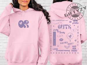 Olivia Rodrigo Guts Shirt Guts World Tour Sweatshirt Guts Hoodie Olivia Rodrigo Tshirt Guts Tracklist Olivia Rodrigo Concert Gift giftyzy 5