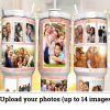 custom stanley tumbler dupe 40 oz make your own photo frame personalized 40oz stainless steel cup with family couple photos valentines day gift laughinks 1