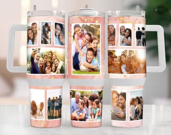 custom stanley tumbler dupe 40 oz make your own photo frame personalized 40oz stainless steel cup with family couple photos valentines day gift laughinks 2