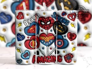 spiderman valentines skinny tumbler spider man into the spider verse cup marvel valentines day gift superhero stainless steel tumbler 20oz 30oz laughinks 1