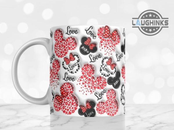 valentines day mugs x disney coffee camping travel accent mugs 3d puffy mickey mouse hearts valentine cup 11oz 15oz valentines day gift laughinks 1
