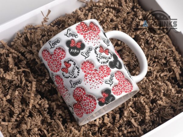 valentines day mugs x disney coffee camping travel accent mugs 3d puffy mickey mouse hearts valentine cup 11oz 15oz valentines day gift laughinks 2