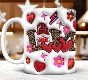 valentines day coffee mug 11oz 15oz gnome valentine camping accent travel mugs 3d puffy gnomes love hearts cups pink valentines day gift laughinks 1