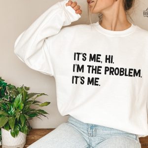 Its Me Hi Im The Problem Sweater Midnights Album Sweatshirt The Eras Tour 2023 Black And White Book Spines Taylor Swift Merch Positive Shirt Unique revetee 3