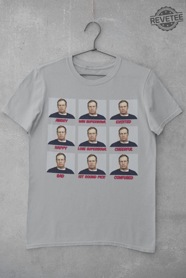 New England Patriots Funny Bill Belichick Face Shirt Unique Bill Belichick Sweatshirt Belichick Sweatshirt Hoodie And More revetee 3