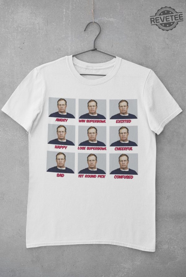 New England Patriots Funny Bill Belichick Face Shirt Unique Bill Belichick Sweatshirt Belichick Sweatshirt Hoodie And More revetee 4