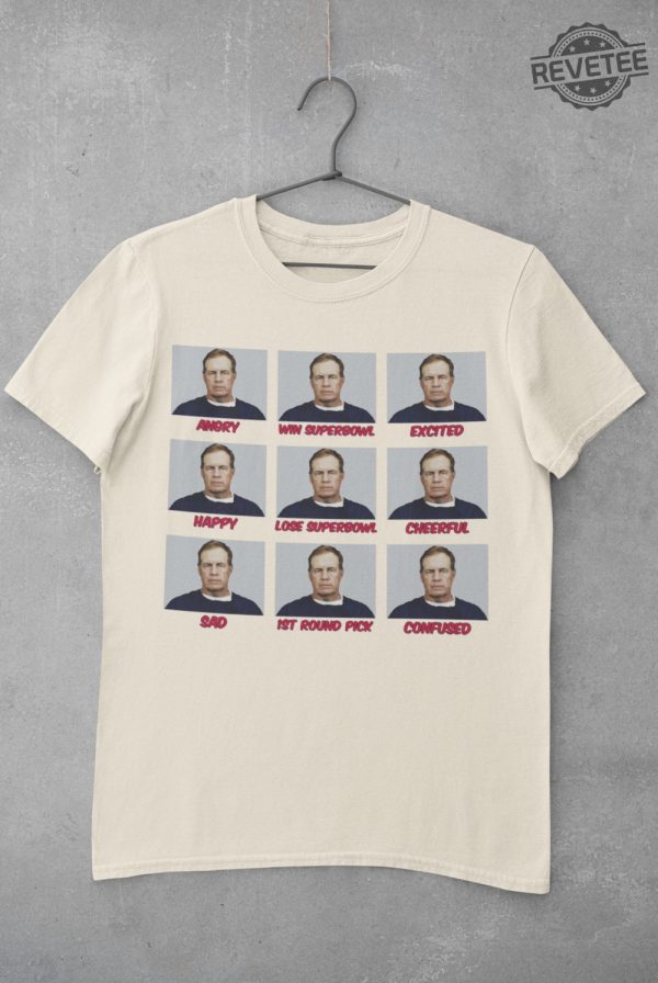 New England Patriots Funny Bill Belichick Face Shirt Unique Bill Belichick Sweatshirt Belichick Sweatshirt Hoodie And More revetee 5