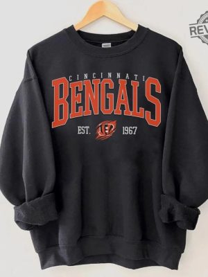 Retro Cincinnati Bengals Sweatshirt Vintage Cincinnati Football Crewneck Football Sweatshirt Cincinnati Bengals Shirt Bengals Crewneck Sweatshirt Unique revetee 2