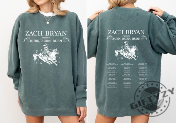 Zach Bryan The Burn Burn Burn Tour 2024 Shirt For Fan Hoodie Zach Bryan Concert Fan Sweatshirt Zach Bryan Country Music Tshirt Zach Bryan 2023 Shirt giftyzy 1