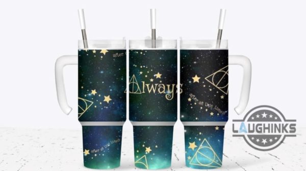 harry potter stanley cups dupe 40 oz always wizard witch stainless steel tumbler with handle magic world hogwarts school after all this time gift for book lovers laughinks 1