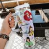 Custom Disney Princesses Colorful Tumbler Personalized Disney 40Oz Tumbler With Handle Straw Disney Characters Tumbler Christmas Gift trendingnowe 1 2