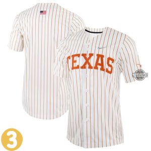 Texas longhorns baseball jersey all over printed replica baseball Uniform Pinstripe white natural Vapor Untouchable Elite Orange NCAA American Nike vintage shirts