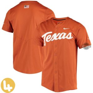 Texas longhorns baseball jersey all over printed replica baseball Uniform Pinstripe white natural Vapor Untouchable Elite Orange NCAA American Nike vintage shirts