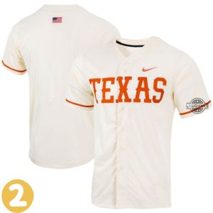 Texas longhorns baseball jersey all over printed replica baseball Uniform Pinstripe white natural Vapor Untouchable Elite Orange NCAA American Nike vintage shirts
