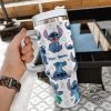 Custom Disney Friends Stitch Colorful Tumbler Disney Characters Christmas 40Oz Tumbler Personalized Tumbler With Handle Christmas Tumblers trendingnowe 1 2