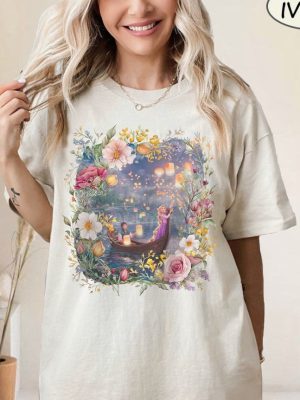 Retro Vintage Disney Tangled Rapunzel Floral Shirt Princess Rapunzel Flynn Rider Sweatshirt Lost Princess Shirt revetee 3