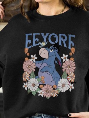 Retro Disney Eeyore Shirt Eeyore Winnie The Pooh Sweatshirt Eeyore Floral Shirt Disney Family Trip Shirts revetee 2