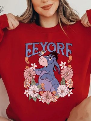 Retro Disney Eeyore Shirt Eeyore Winnie The Pooh Sweatshirt Eeyore Floral Shirt Disney Family Trip Shirts revetee 3