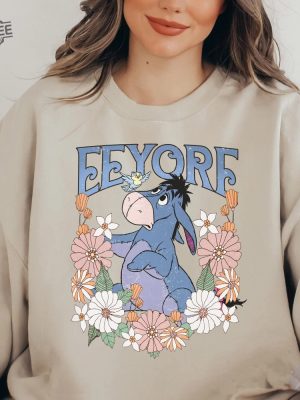 Retro Disney Eeyore Shirt Eeyore Winnie The Pooh Sweatshirt Eeyore Floral Shirt Disney Family Trip Shirts revetee 4