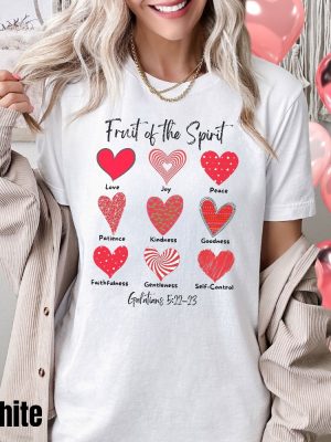 Fruit Of The Spirit Bible Verse Shirt Christian Valentine Gift Religious Tee Shirt Christian Apparel Faith Apparel Valentine Heart Shirt Unique revetee 2