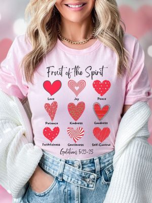 Fruit Of The Spirit Bible Verse Shirt Christian Valentine Gift Religious Tee Shirt Christian Apparel Faith Apparel Valentine Heart Shirt Unique revetee 4