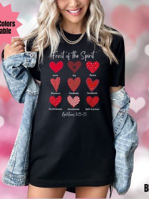 Fruit Of The Spirit Bible Verse Shirt Christian Valentine Gift Religious Tee Shirt Christian Apparel Faith Apparel Valentine Heart Shirt Unique revetee 5