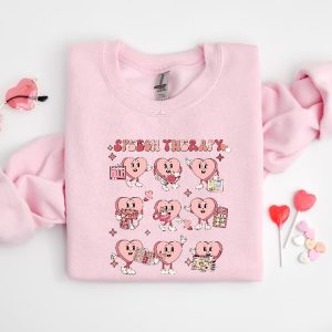 Slp Valentines Day Shirt Valentines Speech Therapy Shirt Speech Language Pathology Crewneck Love Language Tee Social Life Sweatshirt Unique revetee 3