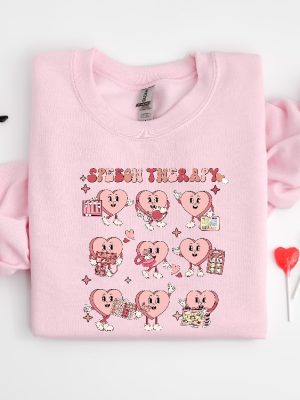 Slp Valentines Day Shirt Valentines Speech Therapy Shirt Speech Language Pathology Crewneck Love Language Tee Social Life Sweatshirt Unique revetee 3